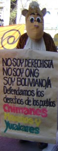 Ich bin kein Rechter und keine NGO: Demonstration in Cochabamba