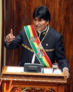 Evo Morales: Rede zum Jahrestag der Staatsneugruendung  Quelle: ABI