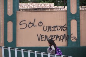 Nur gemeinsam werden wir siegen -Grafiti in Tegucigalpa