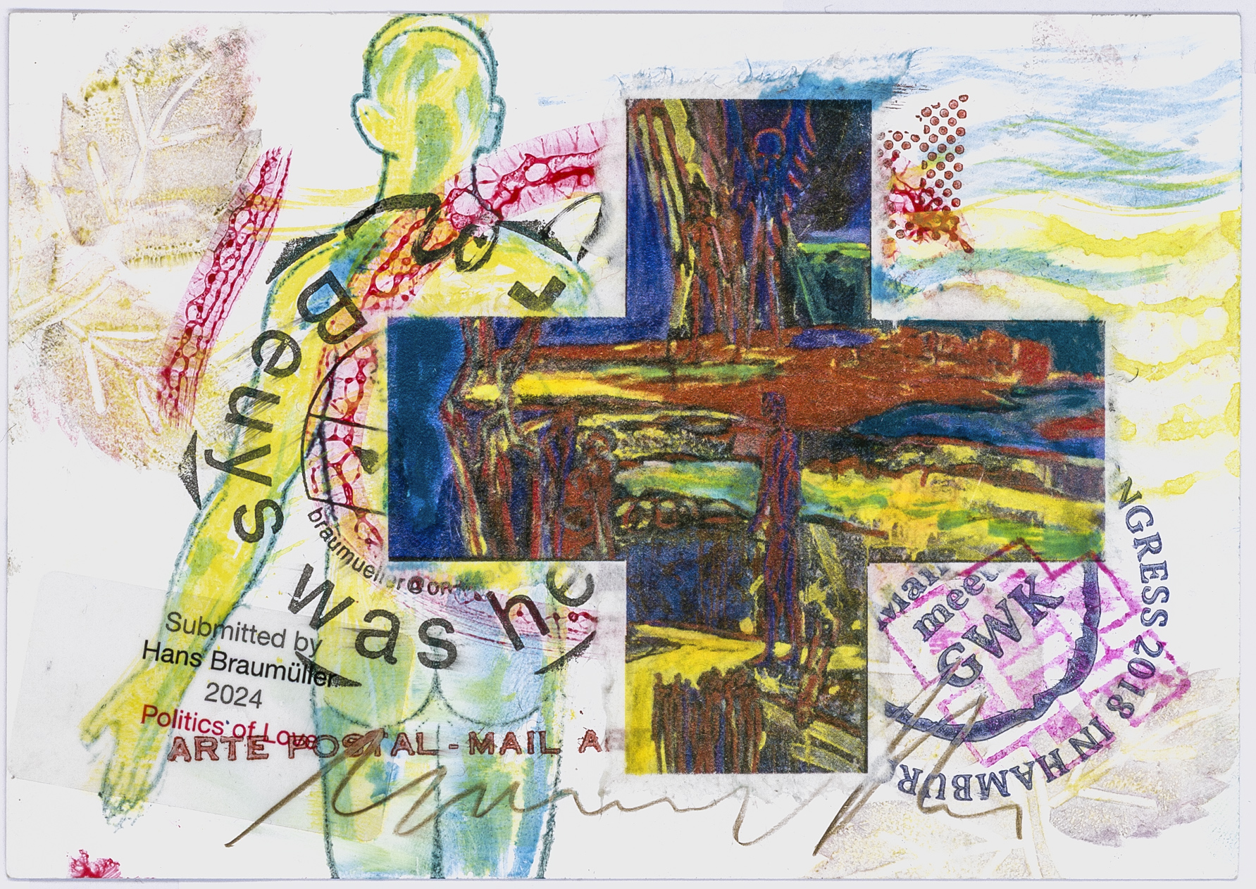 Mail Art von Hans Braumüller –  Joseph Beuys was Here