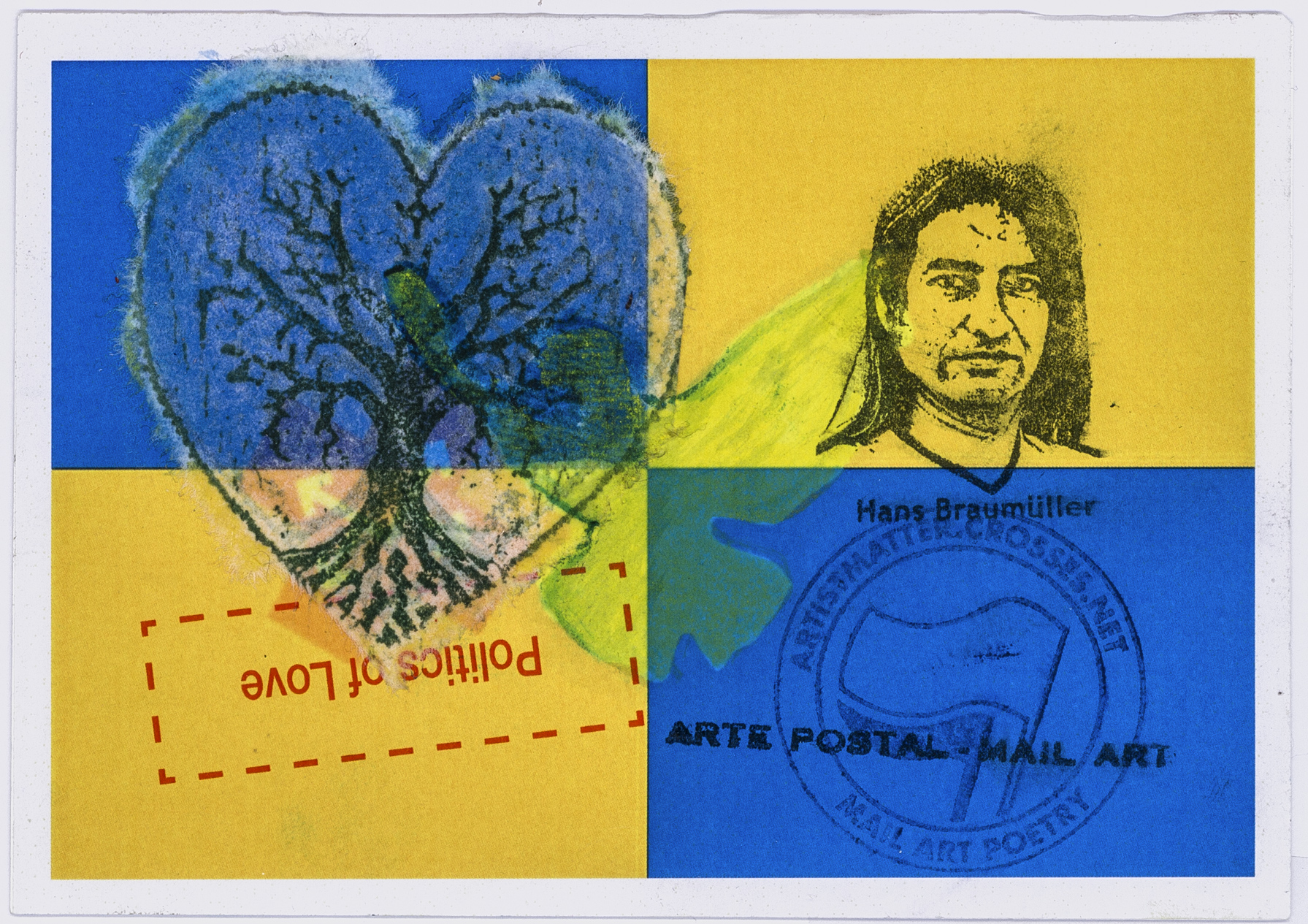 Mail Art von Hans Braumüller: Stop War in Ukraine