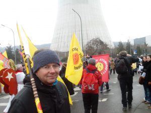 Martin Unfried auf der Anti-Atom-Demo in Tihange am 10.03.2013