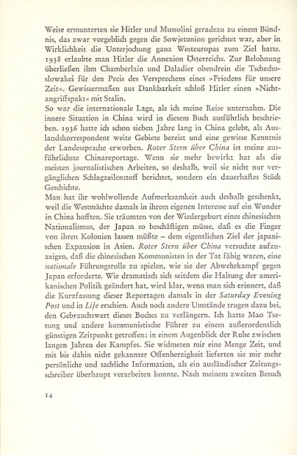 Edgar Snow, Roter Stern über China, März Verlag