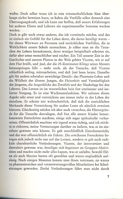 (c) George Dennison, Lernen und Freiheit, März Verlag