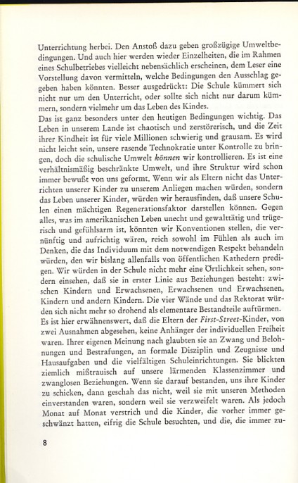 George Dennison, Lernen und Freiheit, März Verlag