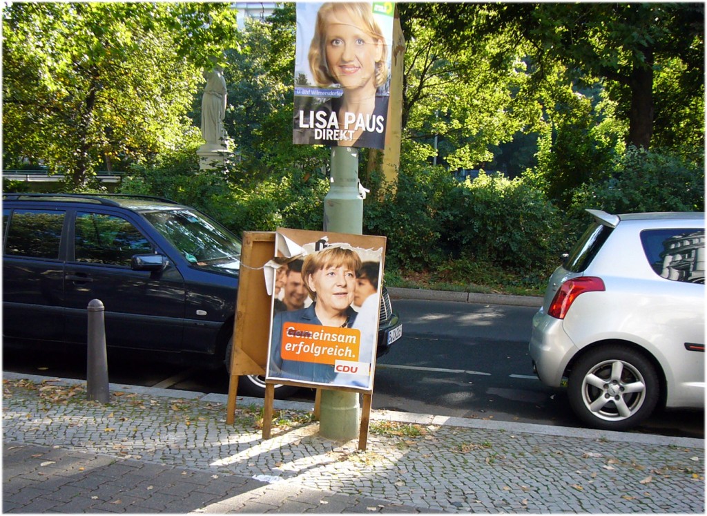 CDU-Merkel-Wahlplakat 2013, Angela Merkel, Foto: Barbara Kalender