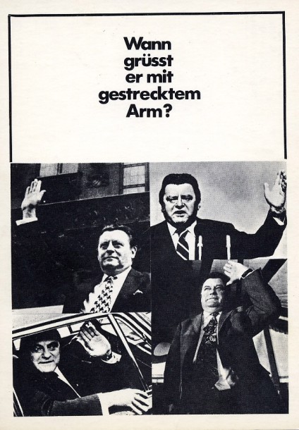 Ernst Volland, 1974. Plakat, Postkarte. Gestreckter