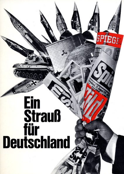 Ernst Volland, 1979. Plakat, Postkarte. Strauß für.