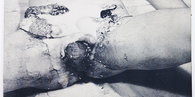 CF040456 Hermann Nitsch: 20. Aktion, Wien 1966 / Foto: G. Helm, Atelier Nitsch, M. Thumberger, Vintageprint auf Leinen